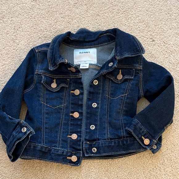 Old Navy Kids Dark Blue Jean Jacket - Picture 1 of 2